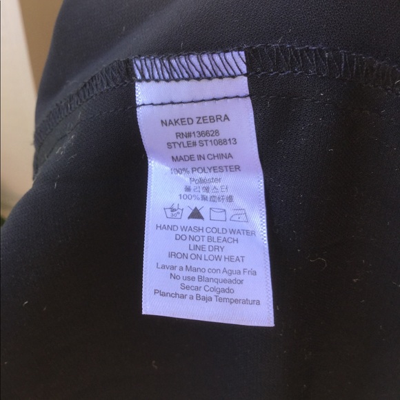 Naked Zebra black One-Shoulder Ruffle Blouse by CS Gems, medium - Picture 6 of 8